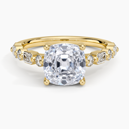 Kensington Half Coverage Diamond Ring (1/2 ct. tw.) - Old Mine Cut Center Stone