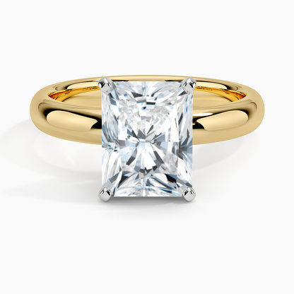 Comfort Fit 3mm Ring - Radiant Cut Center Stone