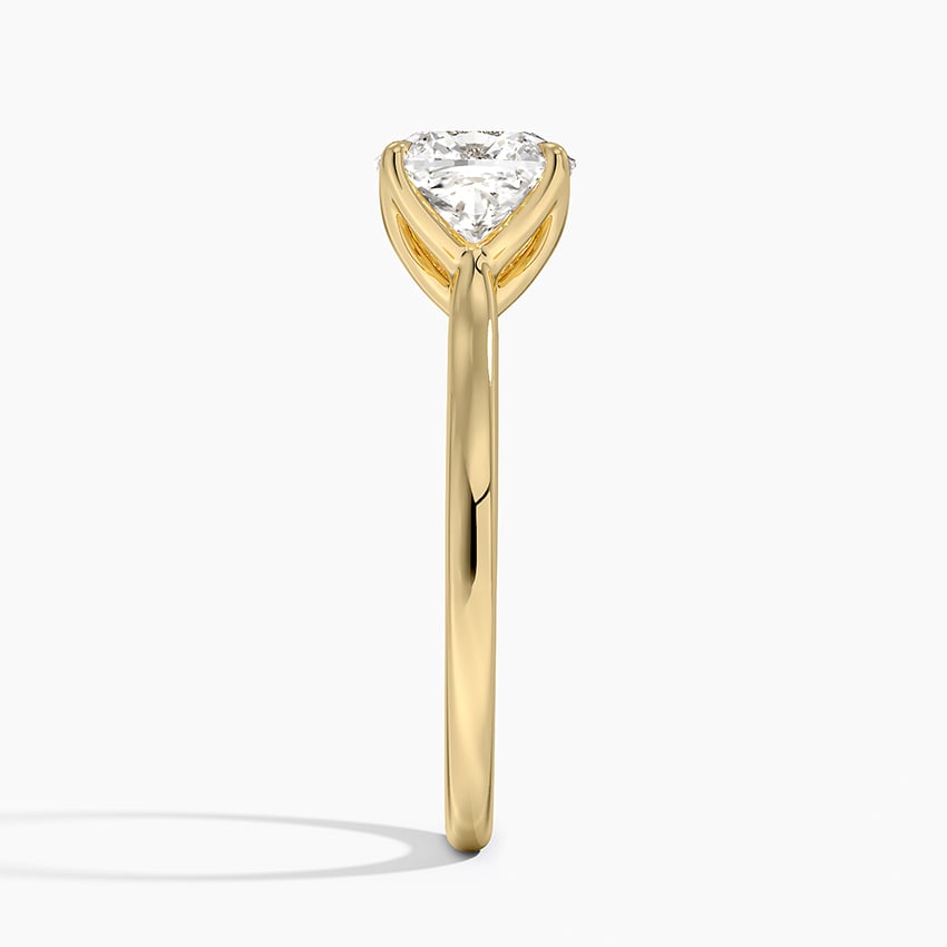 Elodie Cathedral Solitaire Ring - Cushion Cut Center Stone