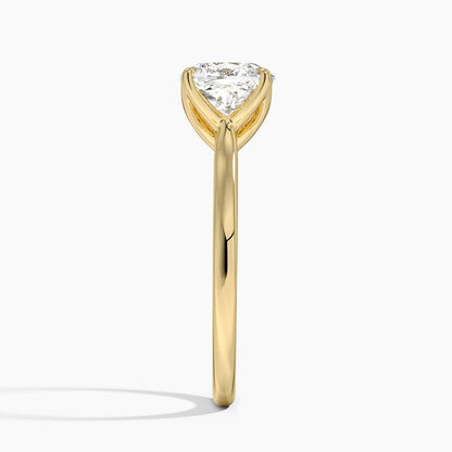 Elodie Cathedral Solitaire Ring - Cushion Cut Center Stone