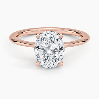 Aimee Solitaire Ring - Oval Center Stone
