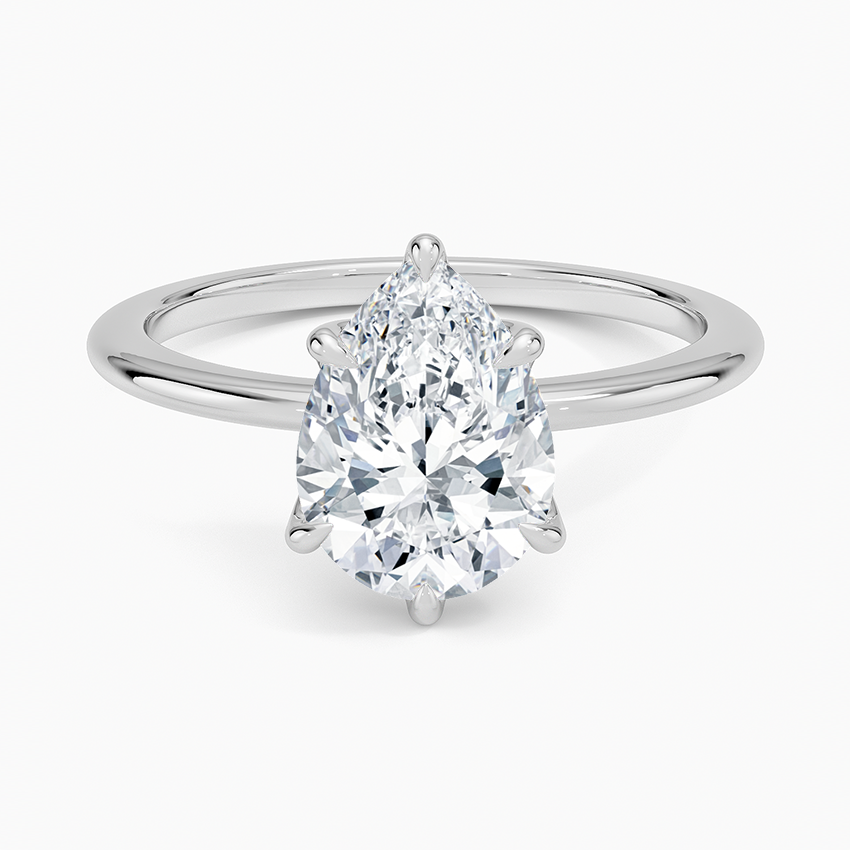 Petite Esme 1.5mm Ring - Pear Center Stone