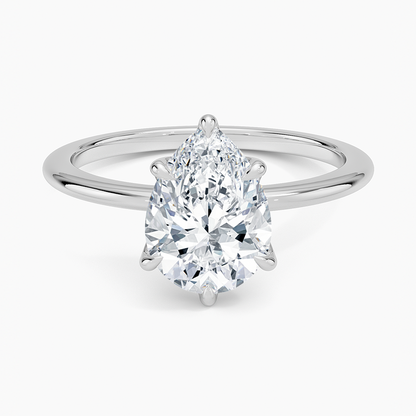 Petite Esme 1.5mm Ring - Pear Center Stone