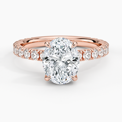 Grand Perfect Fit Three-Quarter Diamond Ring - Oval Center Stone