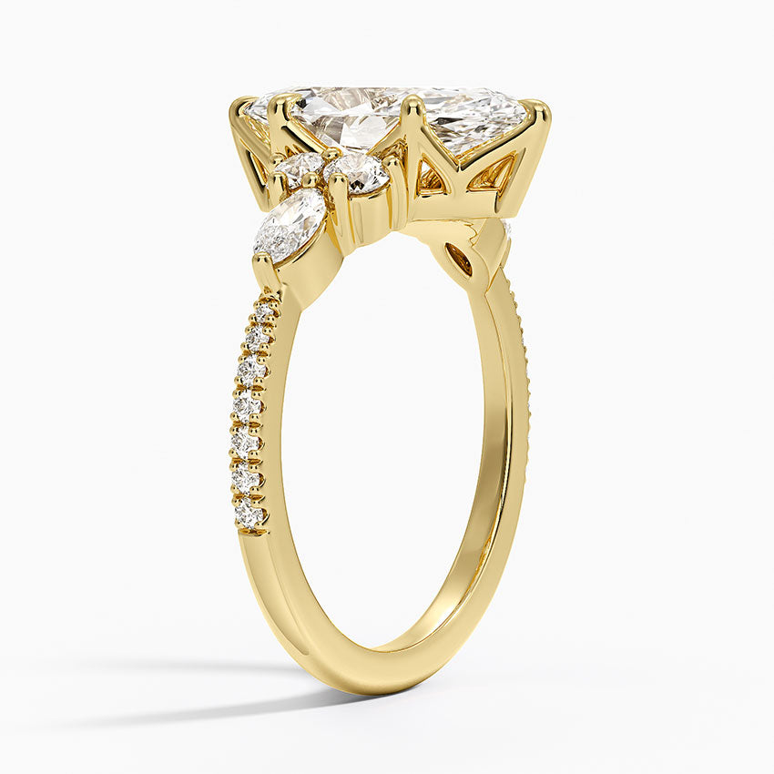 Luxe Nadia Pavé Diamond Ring (1/2 ct. tw.) - Marquise Cut Center Stone