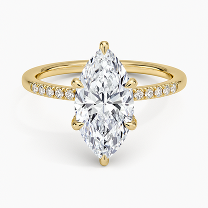 Viviana One-Quarter Coverage Diamond Ring - Marquise Center Stone