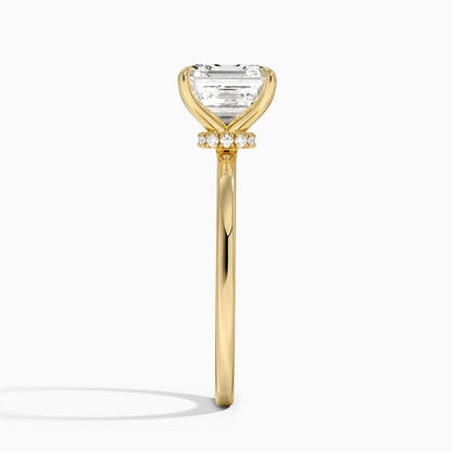 Secret Halo 1.5mm Diamond Ring - Asscher Cut Center Stone