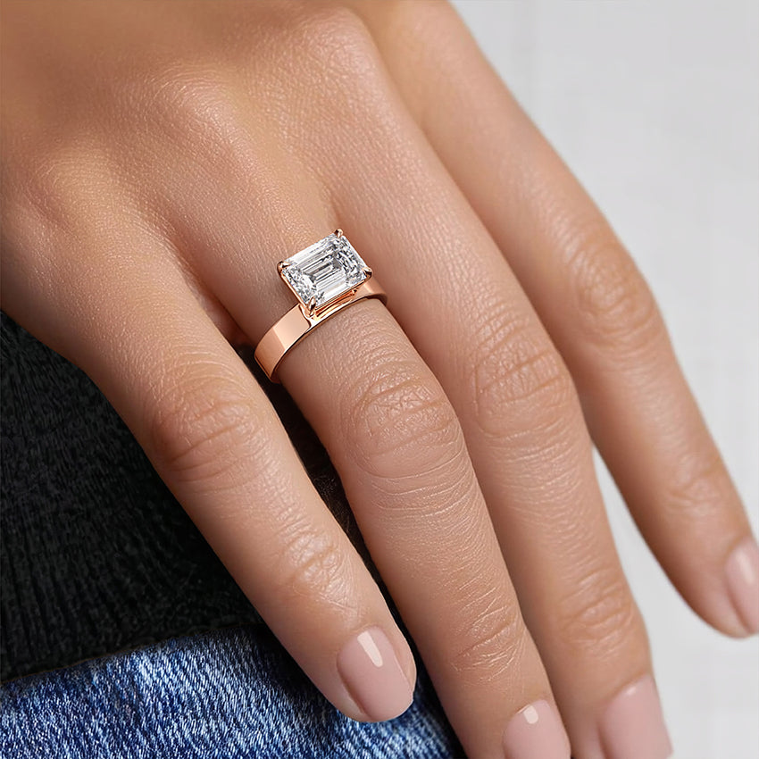 Peyton Floating Diamond Solitaire Ring