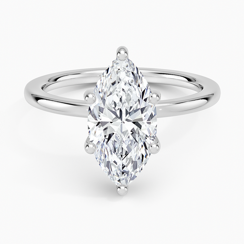Sydney Perfect Fit Hidden Halo Six-Prong Diamond Ring - Marquise Center Stone