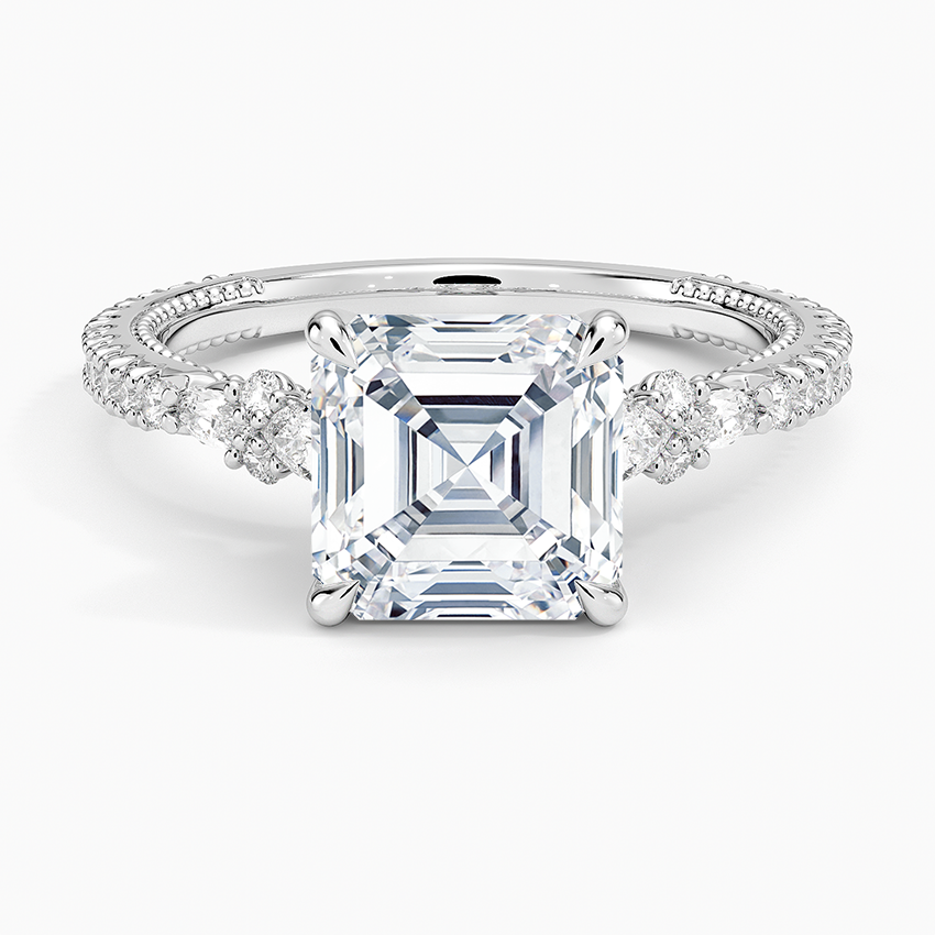 Primrose Diamond Ring - Asscher Cut Center Stone