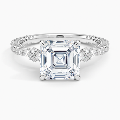 Primrose Diamond Ring - Asscher Cut Center Stone