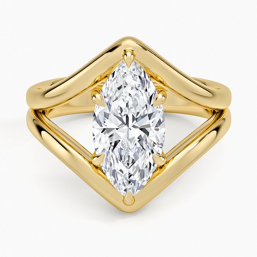 Frame Solitaire Ring - Marquise Center Stone