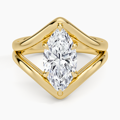 Frame Solitaire Ring - Marquise Center Stone