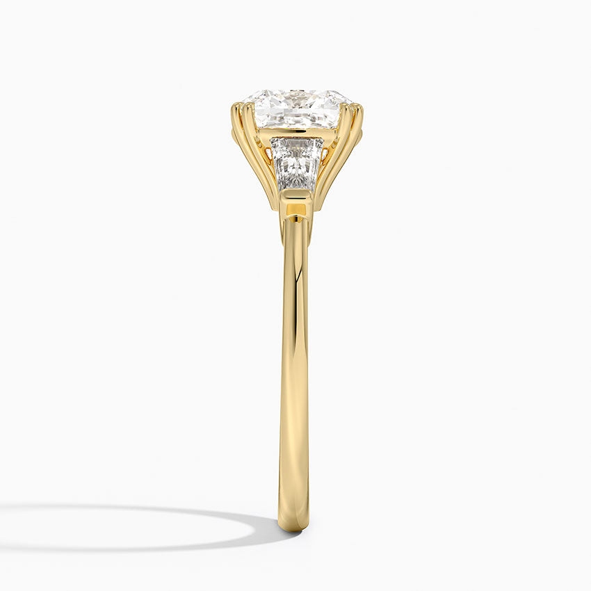 Symphony Double Prong Three Stone Diamond Ring (1/2 ct. tw.) - Cushion Cut Center Stone