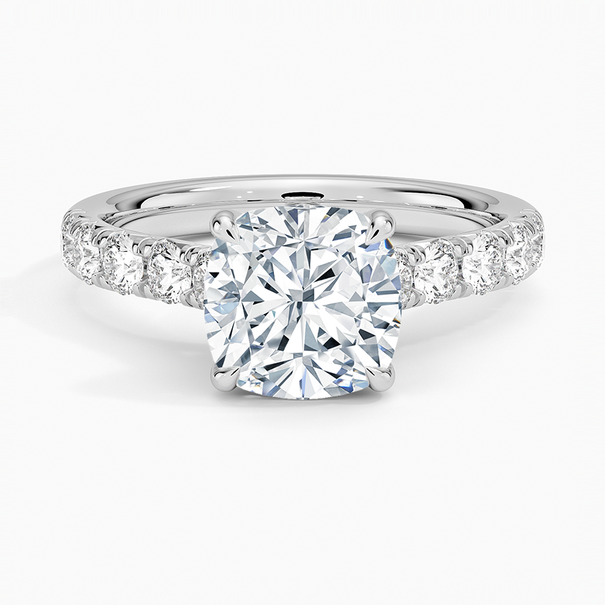 Anthology Half Coverage Diamond Ring (1/2 ct. tw.) - Cushion Cut Center Stone