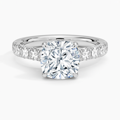Anthology Half Coverage Diamond Ring (1/2 ct. tw.) - Cushion Cut Center Stone