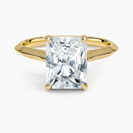 Piper Knife Edge Solitaire Ring - Radiant Cut Center Stone