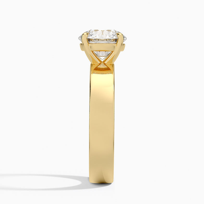 Peyton 4mm Solitaire Ring - Round Center Stone