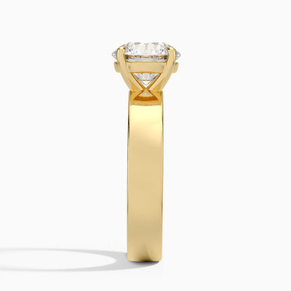 Peyton 4mm Solitaire Ring - Round Center Stone