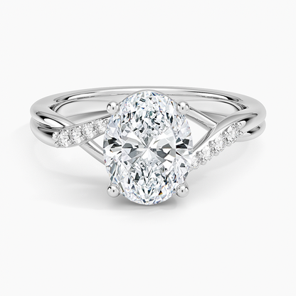 Chamise Diamond Ring (1/15 ct. tw.) - Oval Center Stone