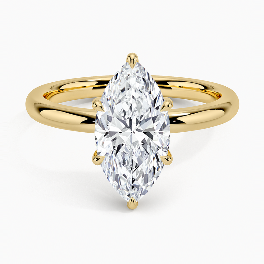 Fairmined 2mm Six-Prong Solitaire Ring - Marquise Center Stone