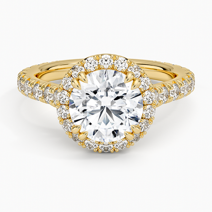 Sienna Halo Three-Quarter Coverage Diamond Ring (3/4 ct. tw.) - Round Center Stone
