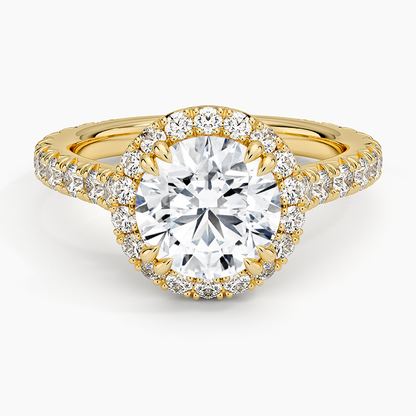 Sienna Halo Three-Quarter Coverage Diamond Ring (3/4 ct. tw.) - Round Center Stone