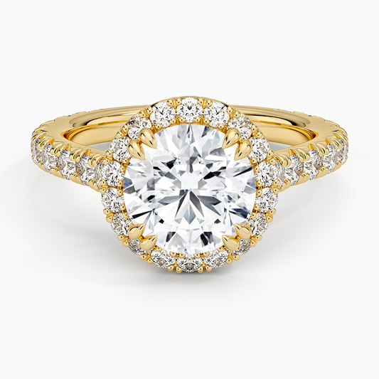 Sienna Halo Three-Quarter Coverage Diamond Ring (3/4 ct. tw.) - Round Center Stone