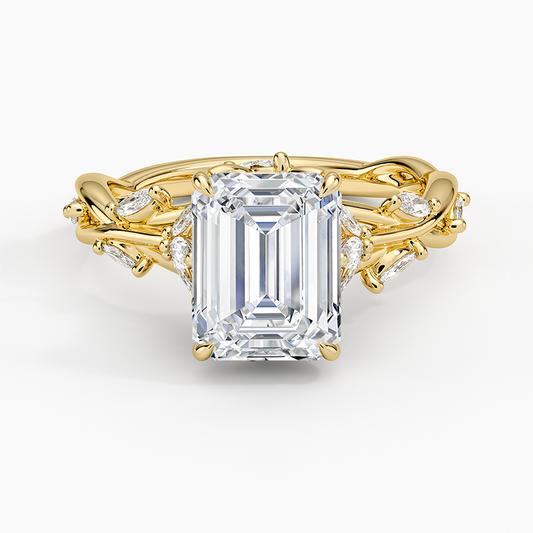 Secret Garden Diamond Ring (1/2 ct. tw.) - Emerald Cut Center Stone