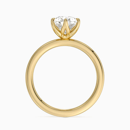 2mm Petite Elodie Perfect Fit Solitaire Ring - Pear Cut Center Stone
