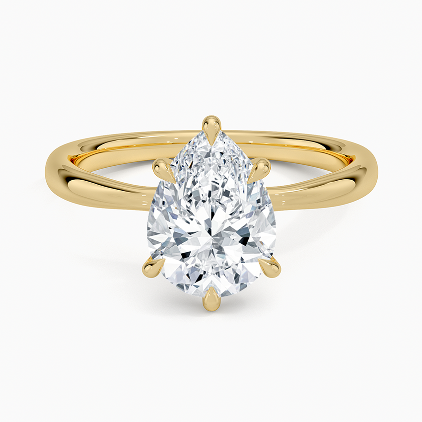 Freesia 2.7mm Solitaire Ring - Pear Center Stone