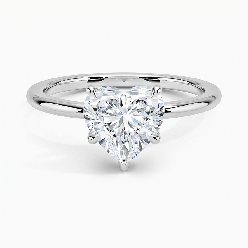 Fairmined 1.5mm Six-Prong Solitaire Ring - Heart Center Stone