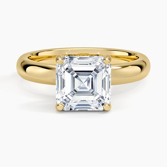 Sydney Perfect Fit Halo 3mm Diamond Ring - Asscher Cut Center Stone
