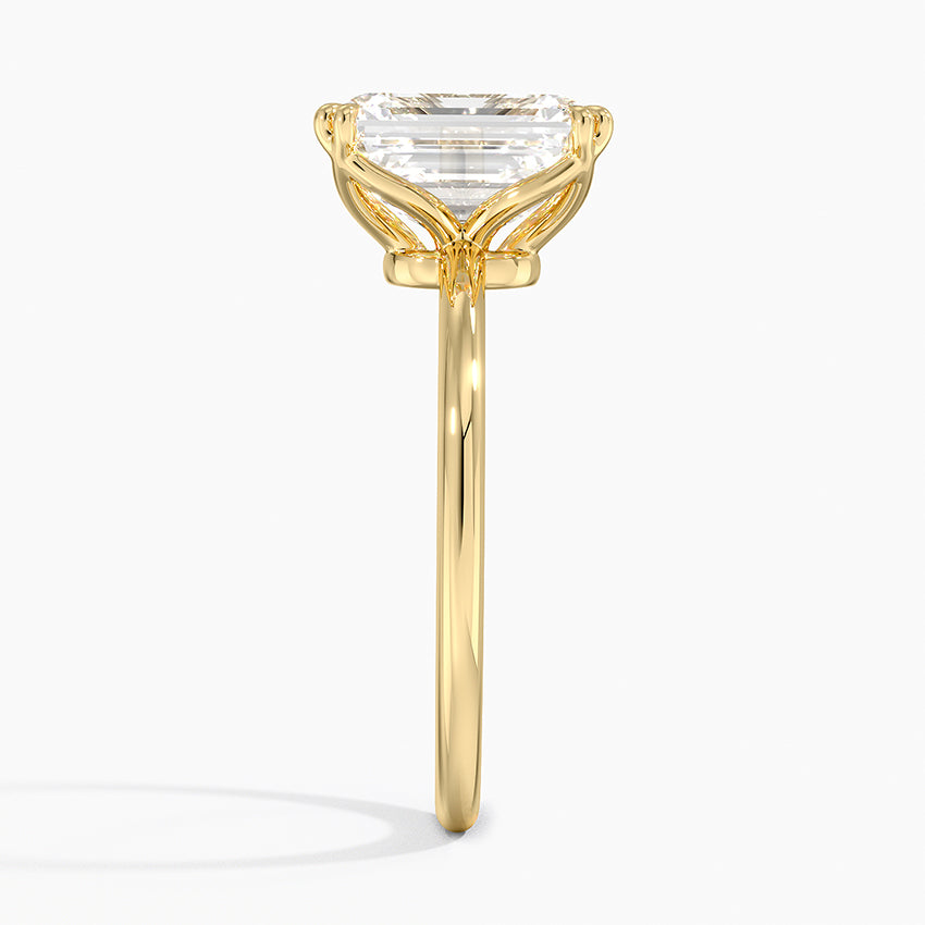 Aveline Solitaire Ring - Emerald Cut Center Stone