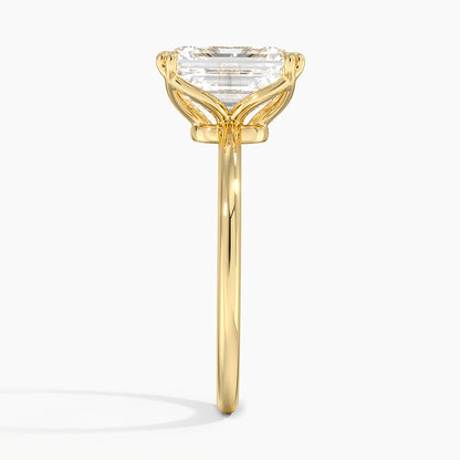 Aveline Solitaire Ring - Emerald Cut Center Stone