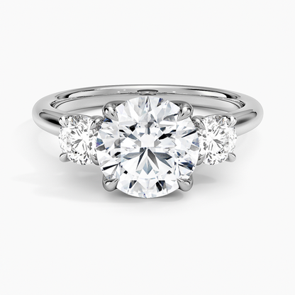 Elodie Perfect Fit Three Stone Diamond Ring (1/2 ct. tw.) - Round Center Stone