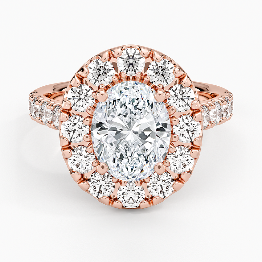 Adele Halo Diamond Ring - Oval Center Stone