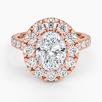 Adele Halo Diamond Ring - Oval Center Stone