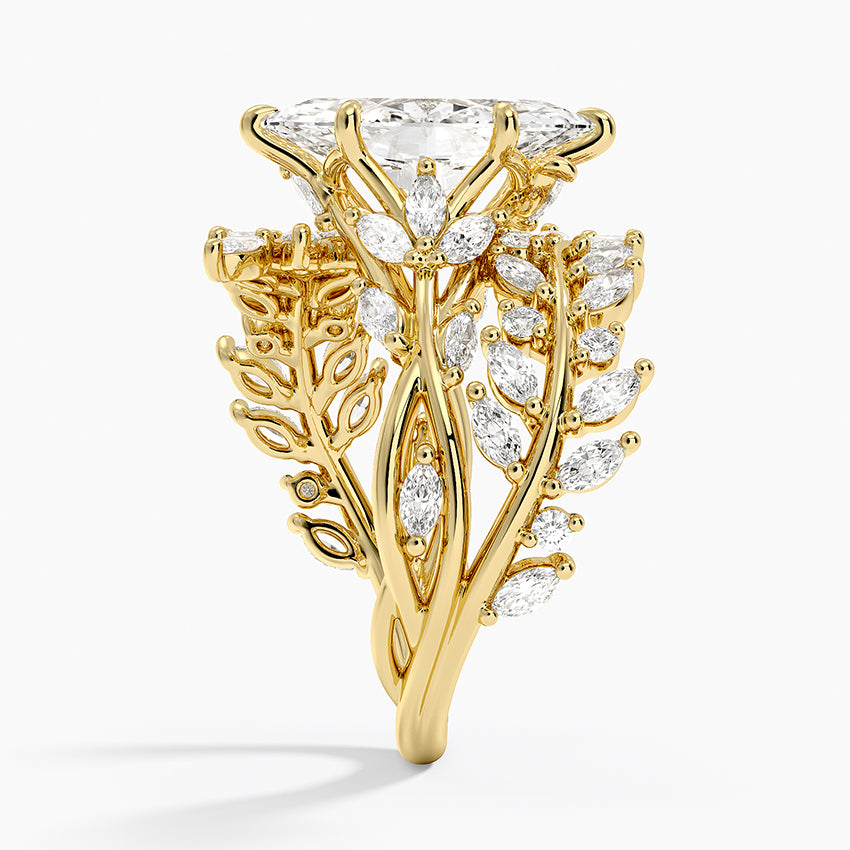 Secret Garden Wrap Diamond Ring - Marquise Center Stone