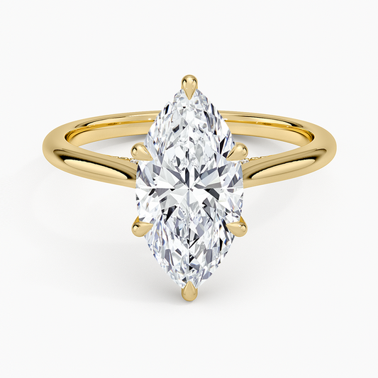 Dawn 1.5mm Diamond Ring - Marquise Center Stone