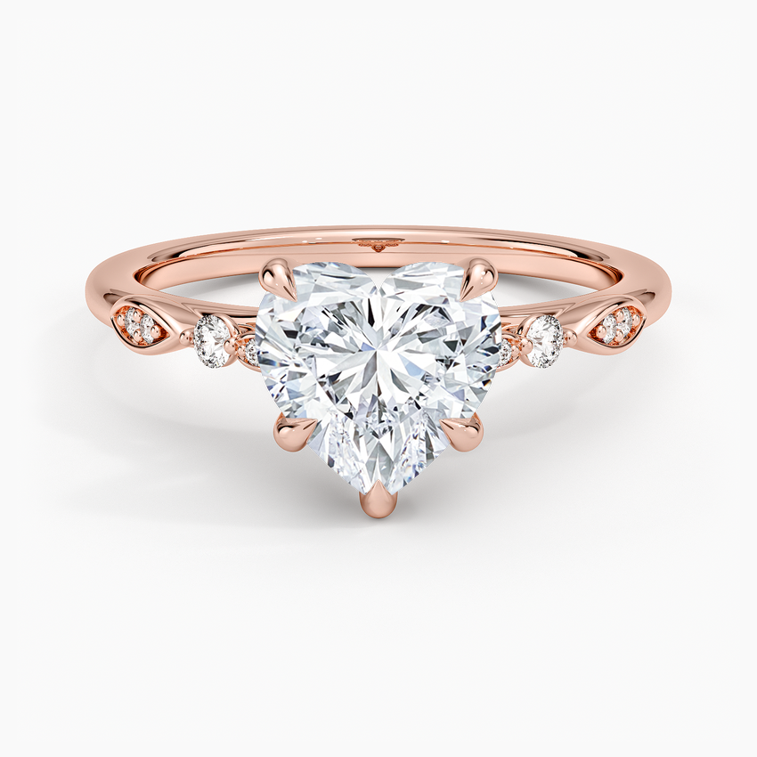 Rochelle Diamond Ring - Heart Center Stone