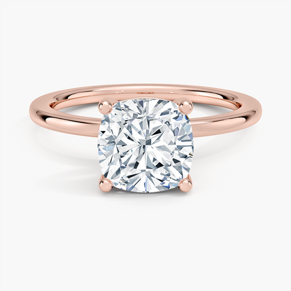 Perfect Fit 1.4mm Solitaire Ring - Cushion Cut Center Stone
