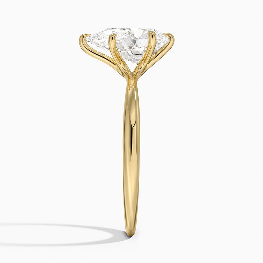 Freesia 2mm Solitaire Ring - Pear Center Stone