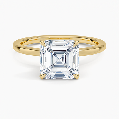Secret Halo 1.5mm Diamond Ring - Asscher Cut Center Stone