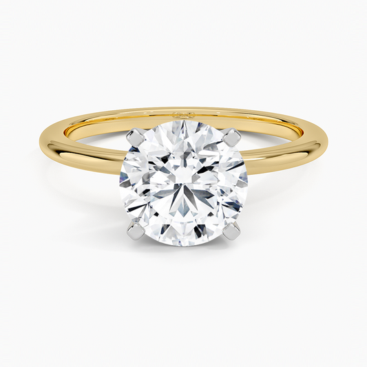 Four-Prong Comfort Fit 1.5mm Ring - Round Center Stone