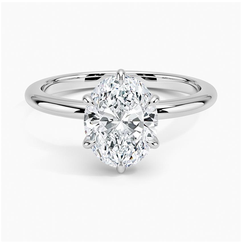 Esme Hidden Halo Diamond Ring - Oval Center Stone