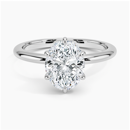 Esme Hidden Halo Diamond Ring - Oval Center Stone