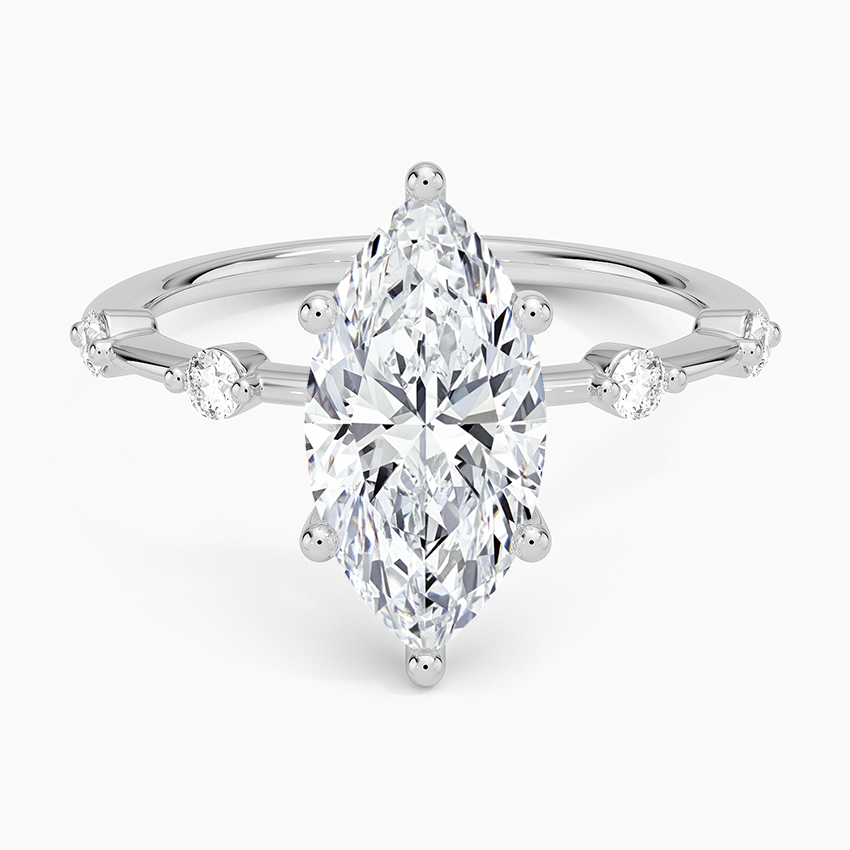 Aimee 1.4mm Diamond Ring - Marquise Center Stone