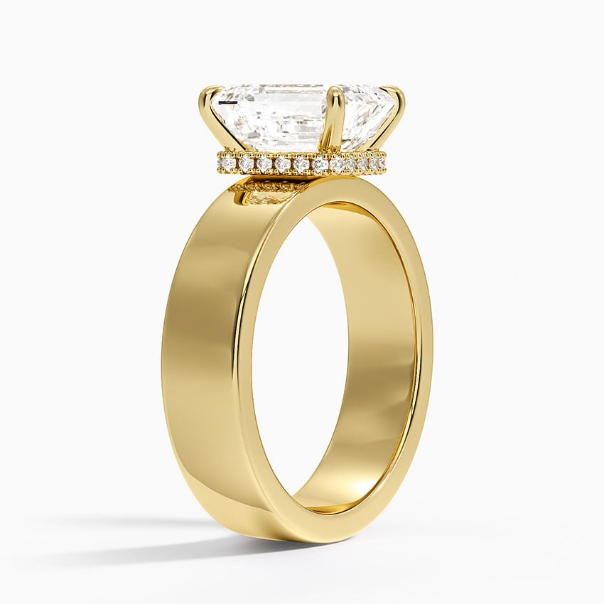 Alden Diamond Ring - Emerald Cut Center Stone
