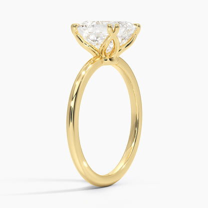 Aveline Solitaire Ring - Asscher Cut Center Stone
